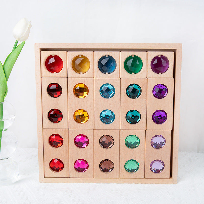 Kinmilo rainbow gem wooden building blocks and spatial construction sets, image 69