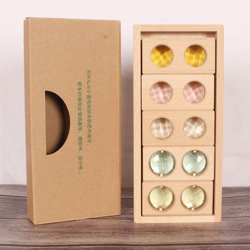 Kinmilo wooden gem building blocks and rainbow construction, photo 74