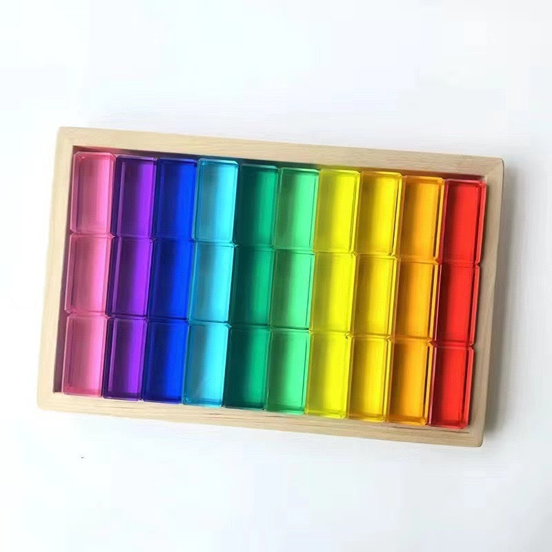 Kinmilo rainbow gem wooden building blocks and spatial construction, image 96