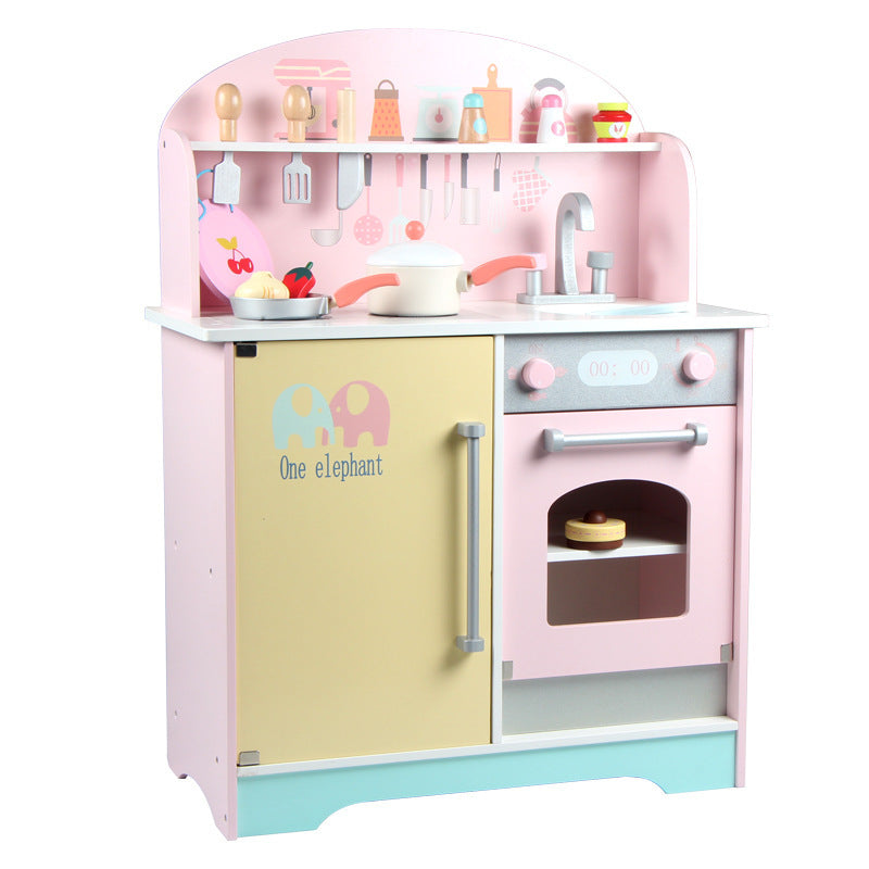 Kinmilo wooden kids play kitchens oven sink pretend laundry, image 149