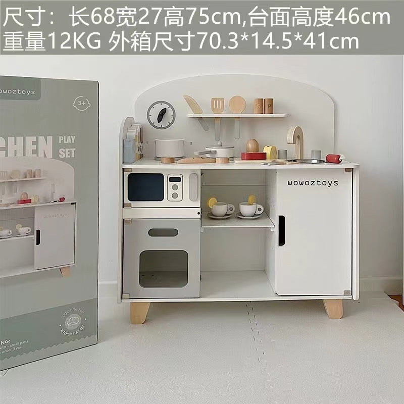 Kinmilo kids wooden kitchen models and oven pretend laundry, photograph 170