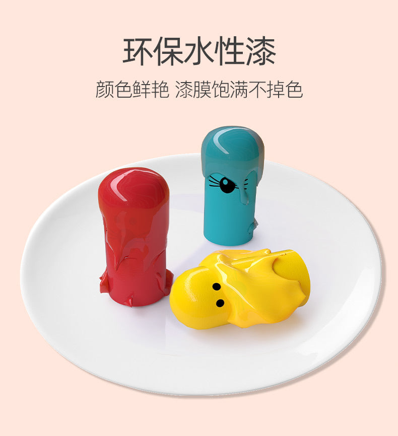 Colorful elephant bus pegs painted wood finish