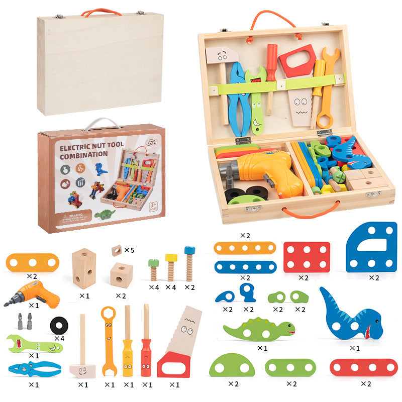 Child DIY construction car and windmill build tools