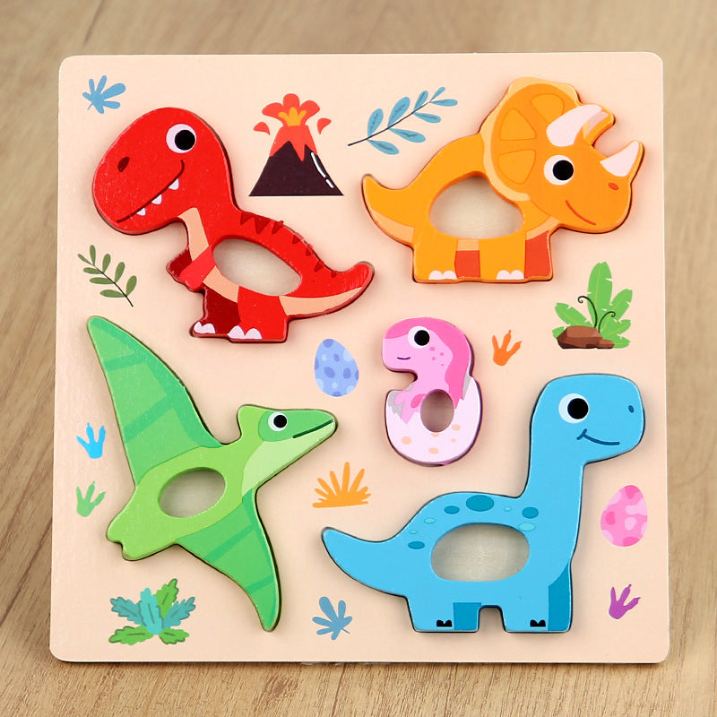 Kinmilo wooden 3D animal and vehicle grip puzzle – photo 04