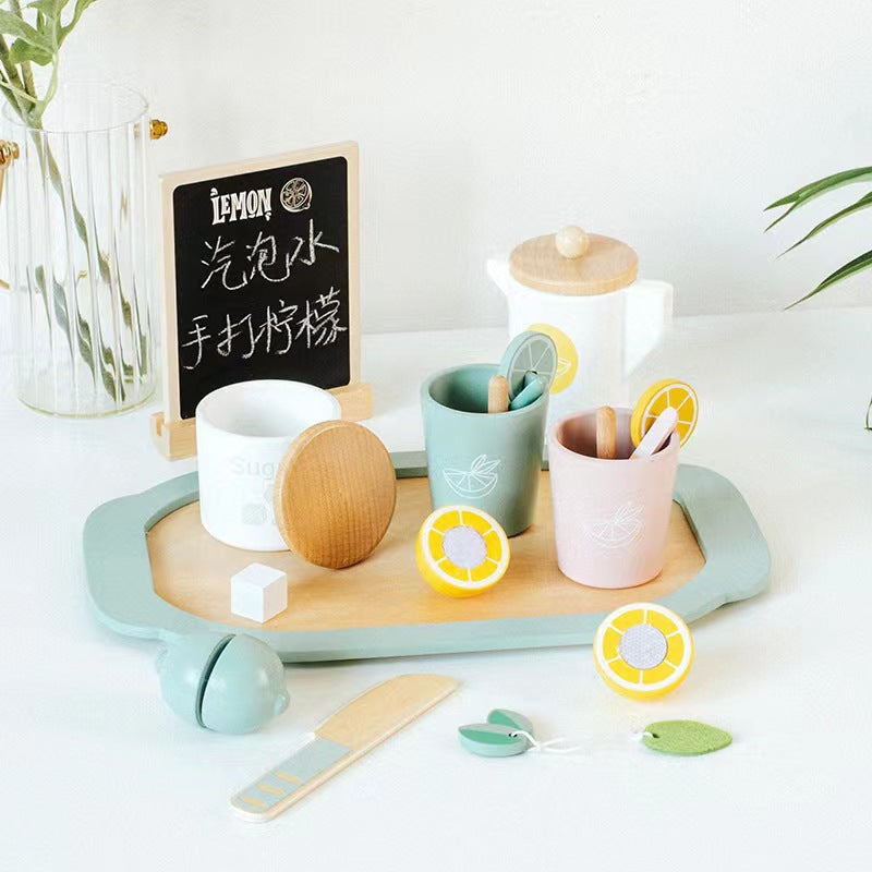 Kinmilo wooden afternoon tea and dessert pretend play set – photo 12