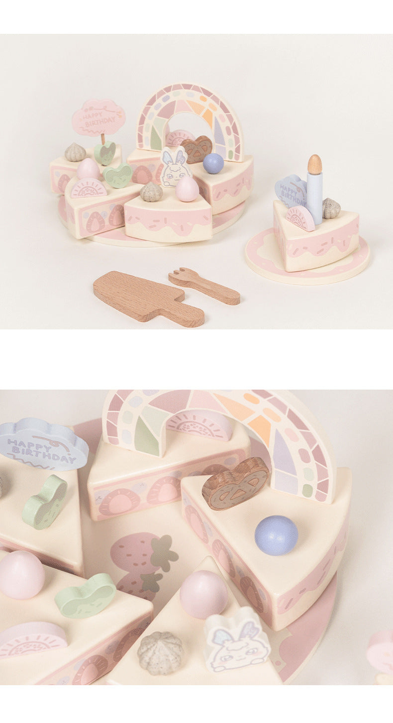 Kinmilo wooden afternoon tea and dessert pretend play set – photo 16