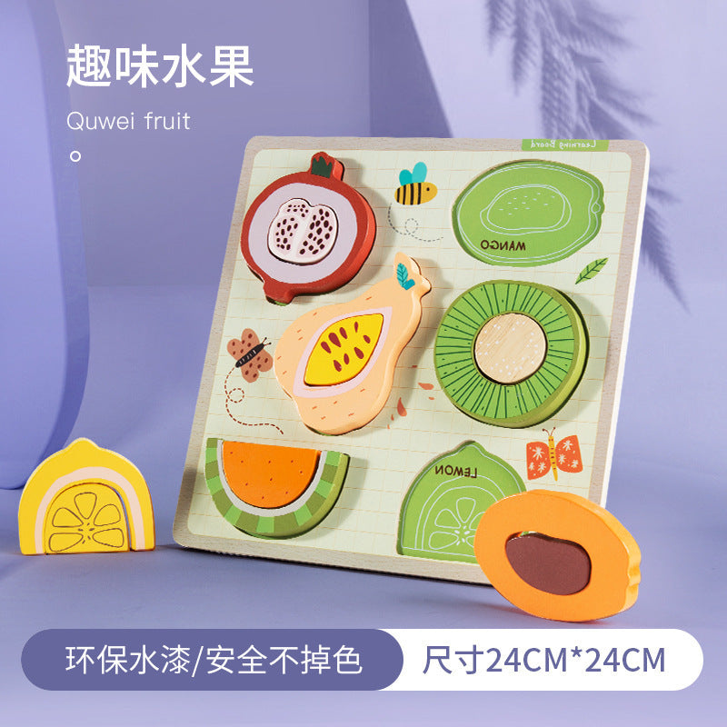 Kinmilo wooden educational puzzle board style and activity detail