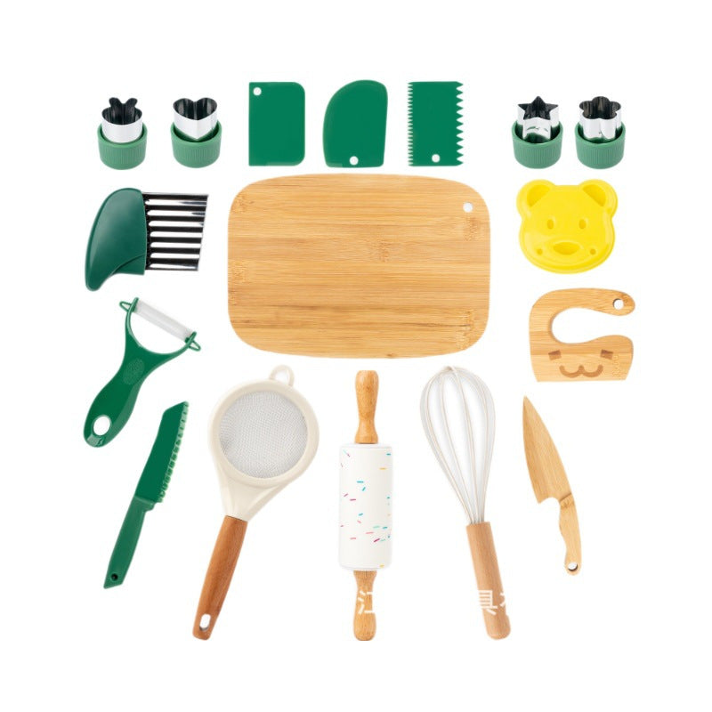 Children's Montessori practical life kitchen cooking tools and utensils