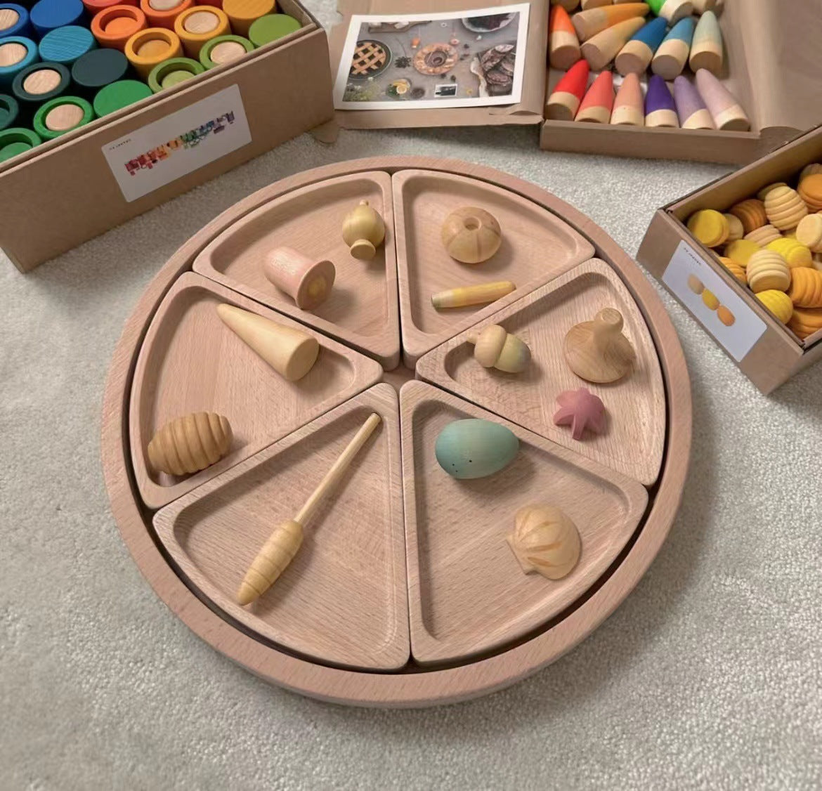 Kinmilo Montessori sensory play tray or tactile learning accessory