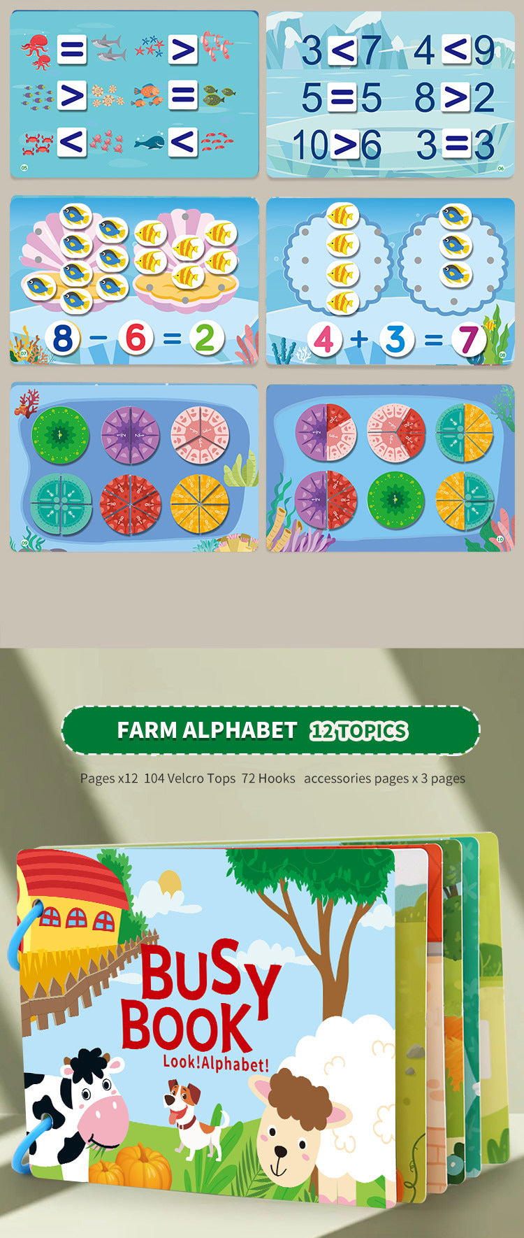 Kinmilo reusable interactive busy book activity and theme image 41