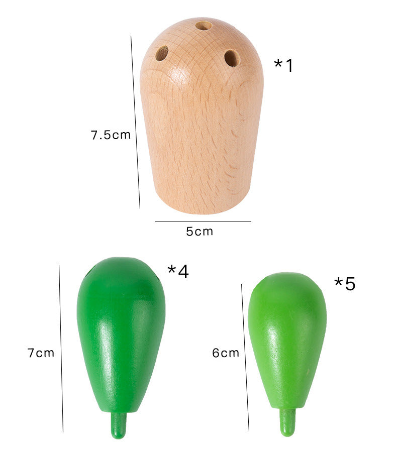 Kinmilo Wooden Colorful Cactus Construction Set – Storage Pouch Edition — product view 8