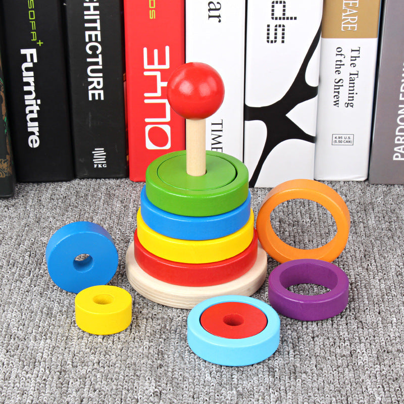 Kinmilo Classic Wooden Rainbow Rings variant, product view