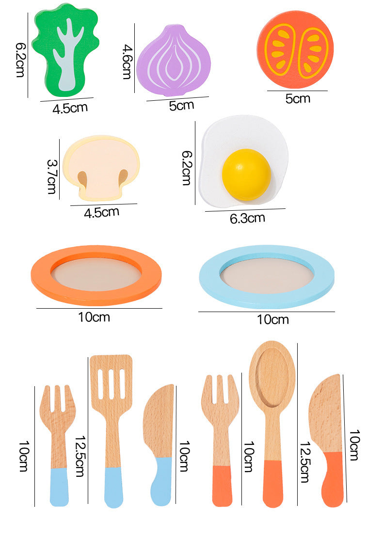 Kinmilo wooden cooking and pretend kitchen play set view 22