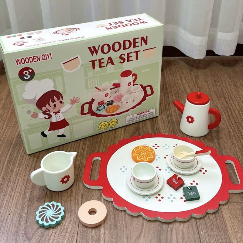 Kinmilo wooden kitchen pretend play - style, accessories or size detail 6