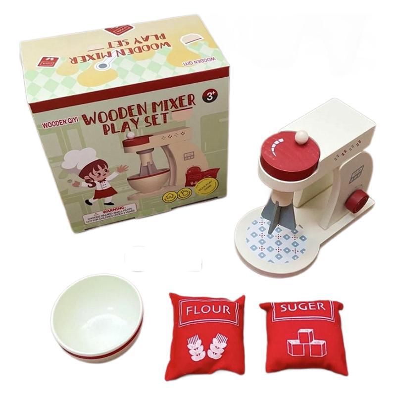 Kinmilo wooden kitchen pretend play - style, accessories or size detail 8