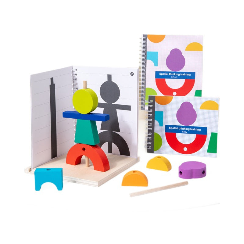 Kinmilo 3D spatial thinking and shadow matching wooden puzzle – product detail and learning activities