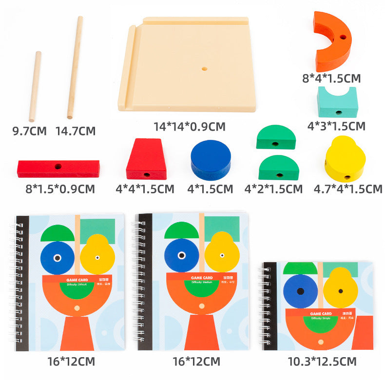 Kinmilo three-dimensional perspective puzzle play set – activity and dimensions