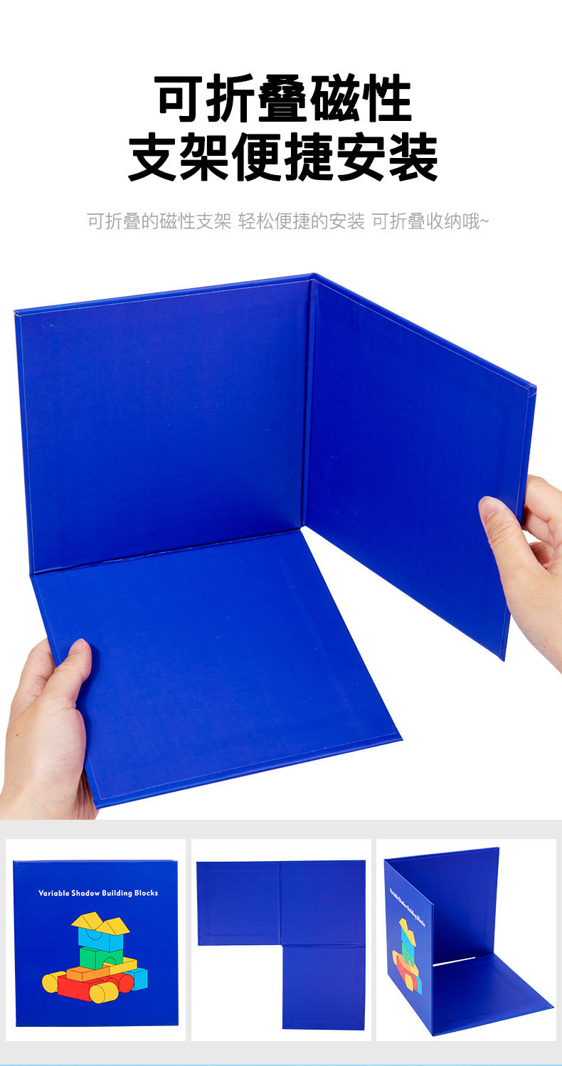 Kinmilo 3D shadow matching construction – wooden shapes instructions and play examples