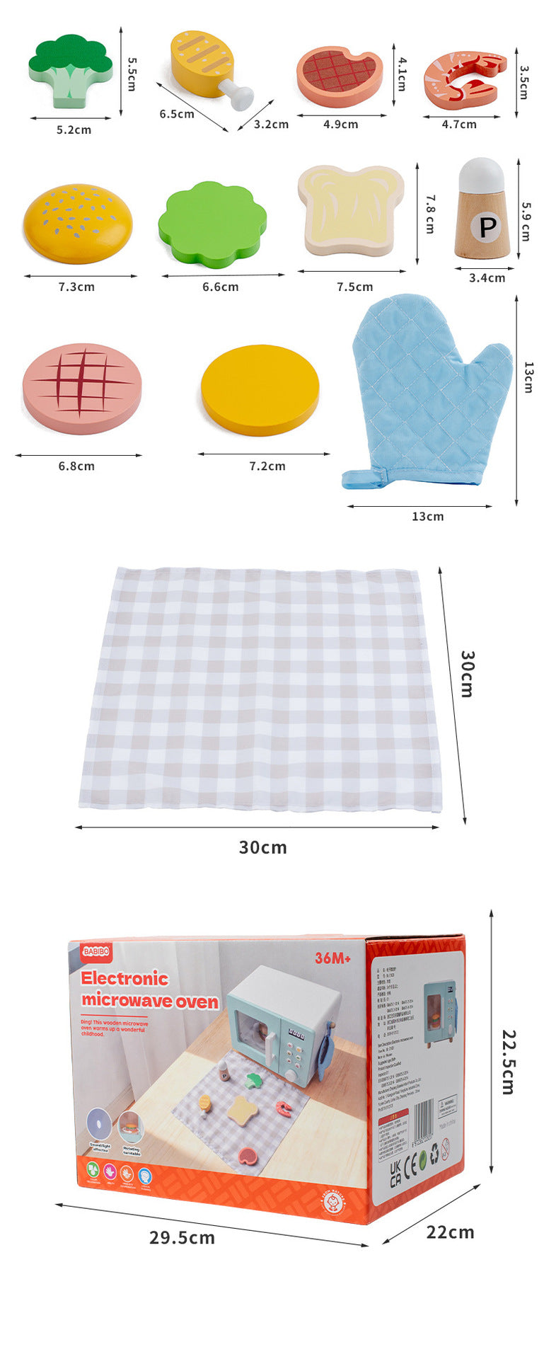 Kinmilo wooden pretended kitchen appliances variants, recipe and fine motor play activity image 44
