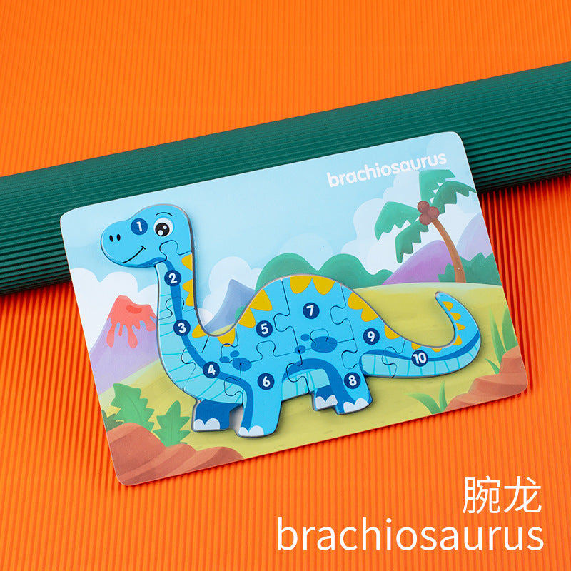 Kinmilo wooden numbered dinosaur jigsaw puzzle, 8 designs and detailed photo 7