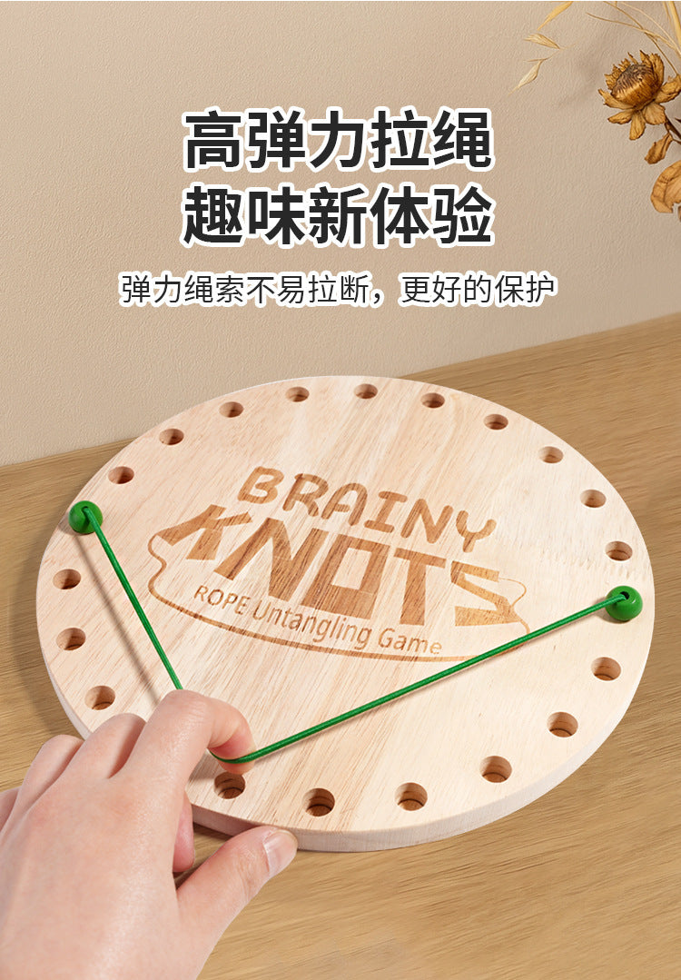 Kinmilo wooden rope untangling and magnetic logic board, fine-motor parent guided play detail 15