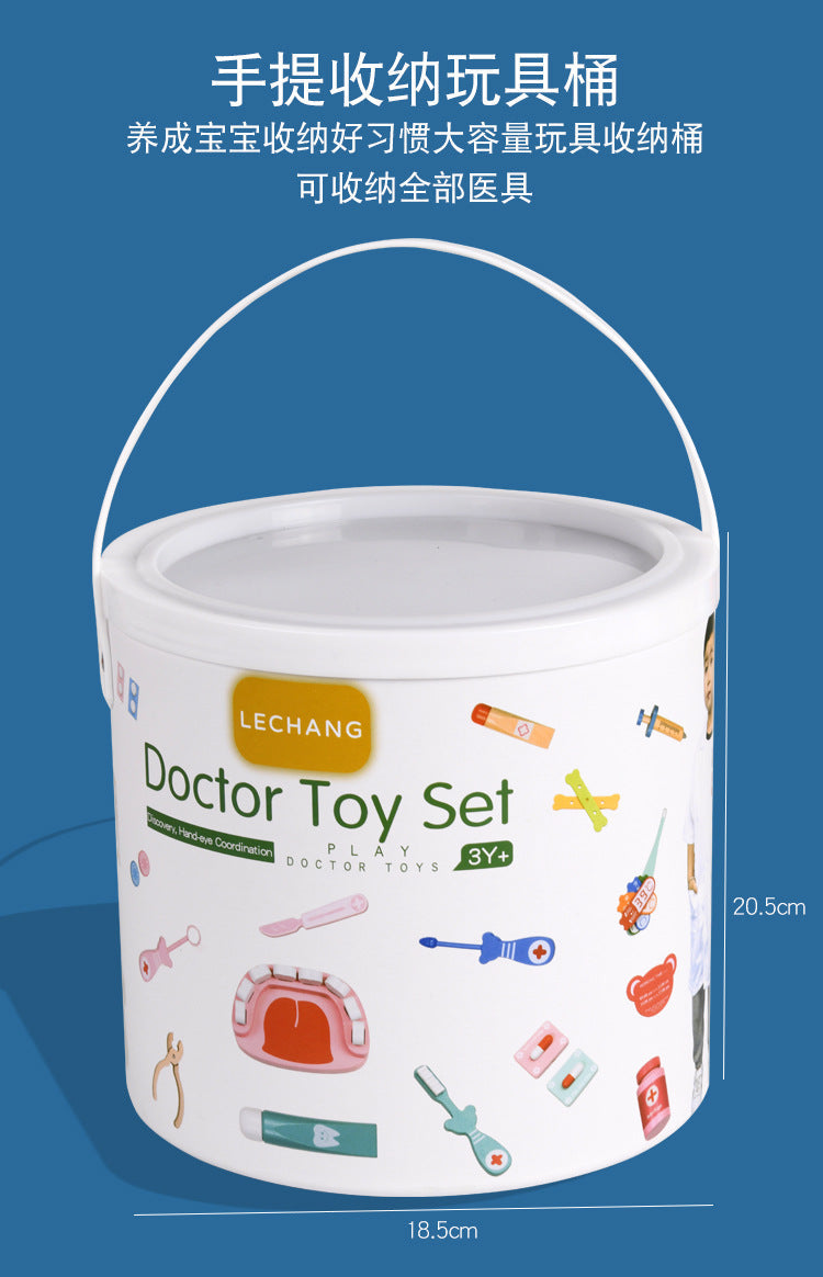 Kinmilo wooden doctor and dentist role-play toy medical instruments: detail 16