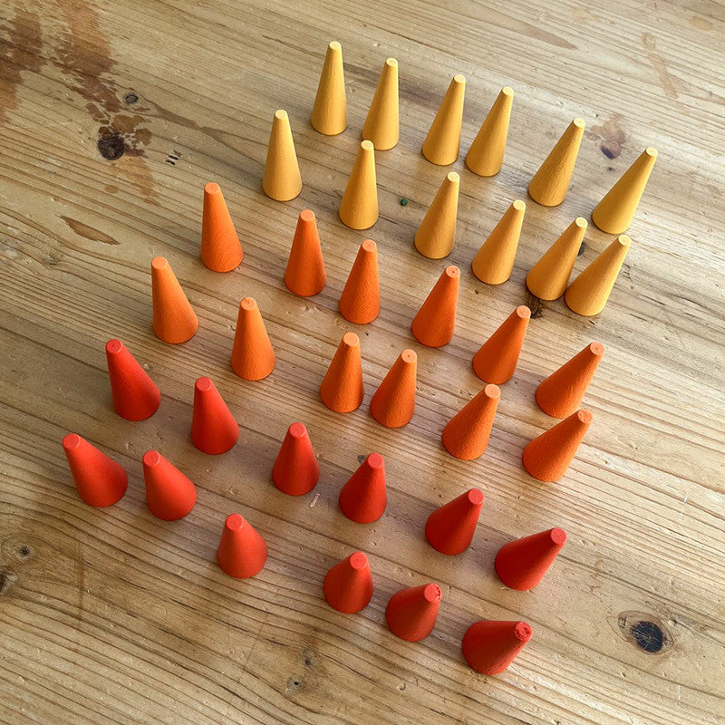 Kinmilo Autumn colored maple trees 36 wooden pieces