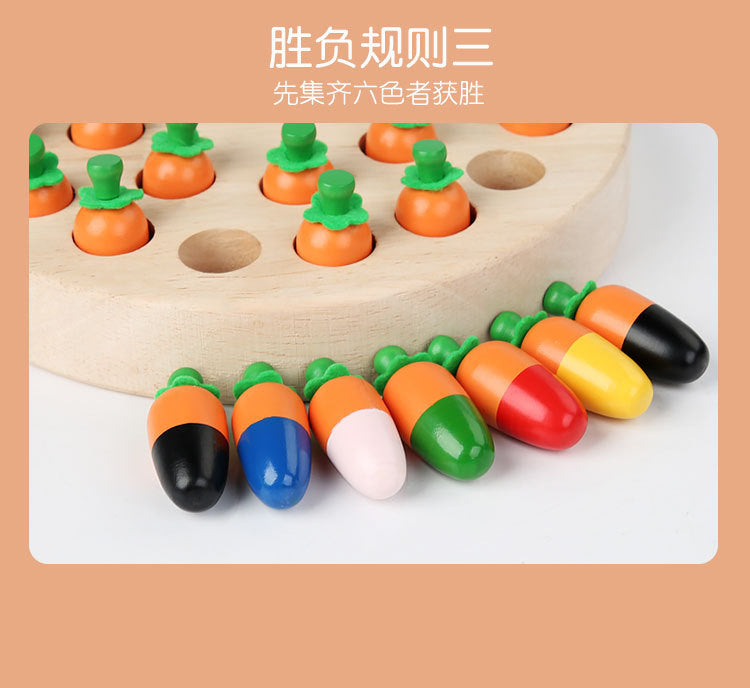 Red mushroom pegs for wooden memory chess game