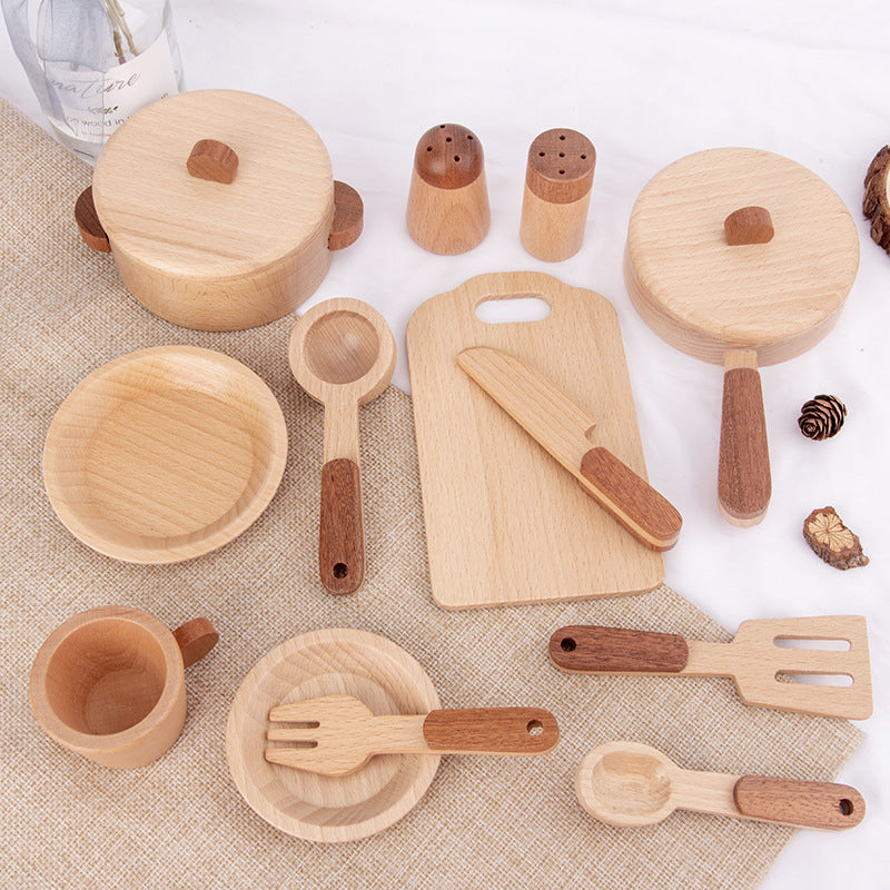Kinmilo natural wooden play kitchen, photo 11