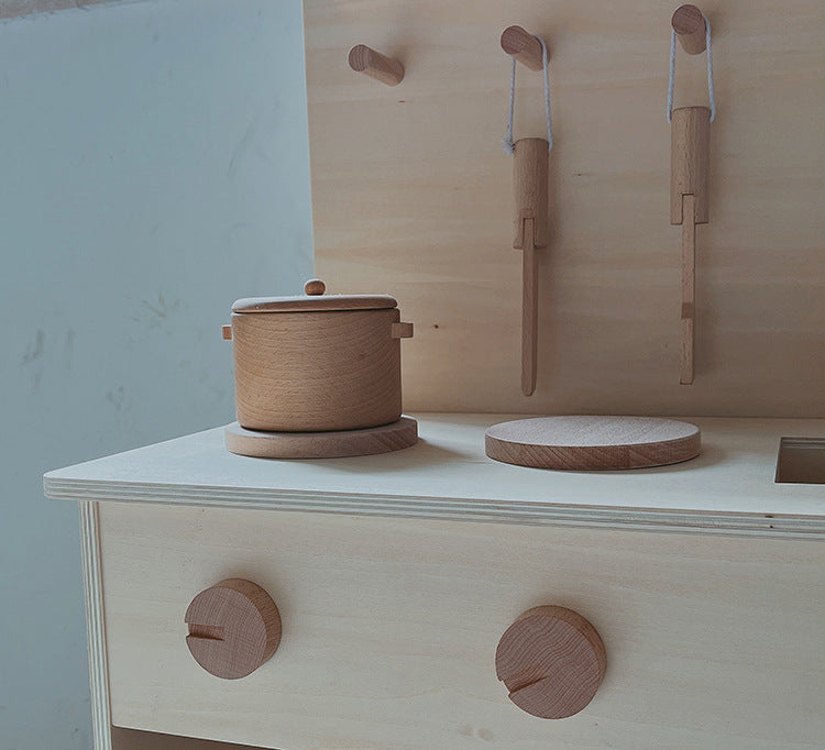 Kinmilo natural wooden play kitchen, photo 20
