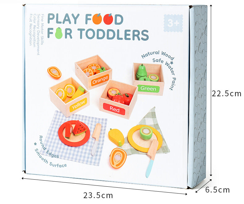 Kinmilo tactile wood fruit matching cutting vegetable toy set photo 49