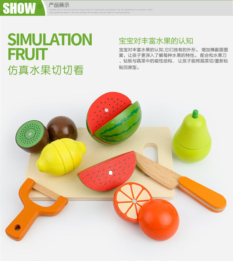 Kinmilo wooden fruit and vegetable cutting activity pictures 61