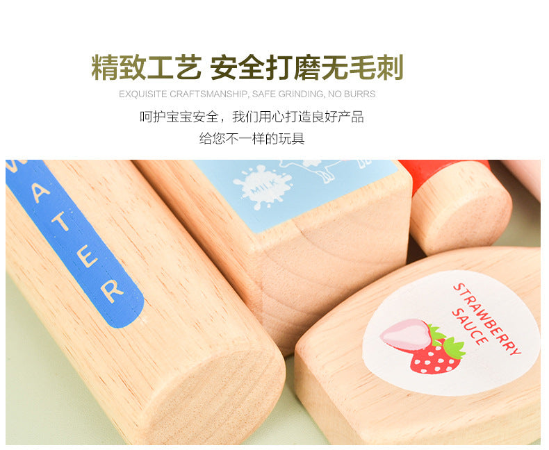 Kinmilo wooden pretend condiment set variation 32