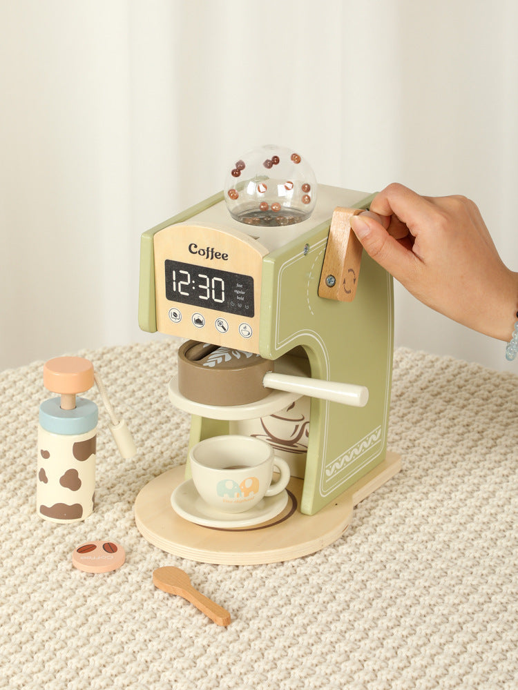 Kinmilo wooden mini kitchen appliance pretend play dimension diagram view 17