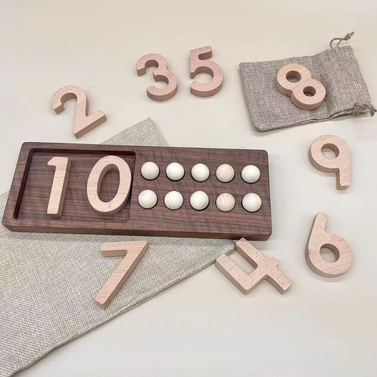 Kinmilo Montessori wooden number letter or learning board selection image 28