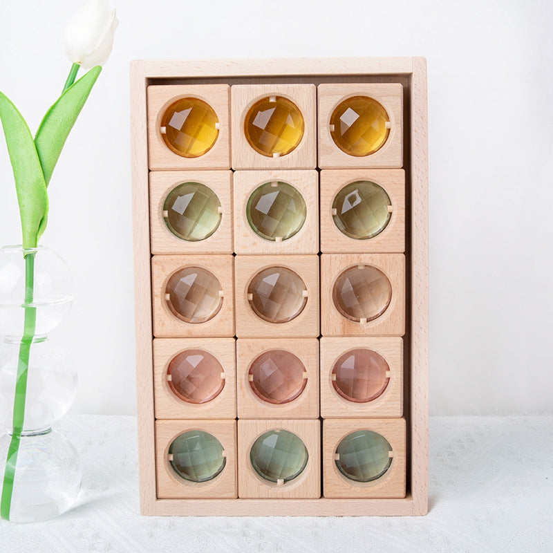 Kinmilo rainbow gem wooden building blocks and spatial construction sets, image 70