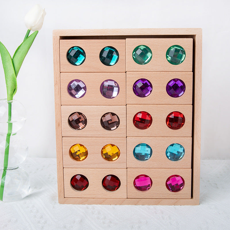 Kinmilo wooden gem building blocks and rainbow construction, photo 76