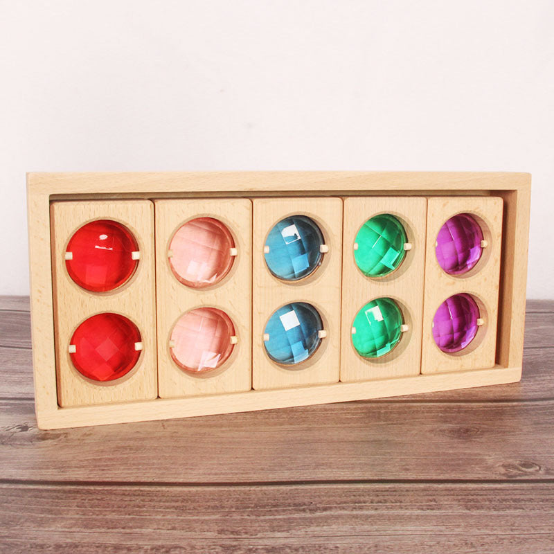 Kinmilo wooden gem building blocks and rainbow construction, photo 78