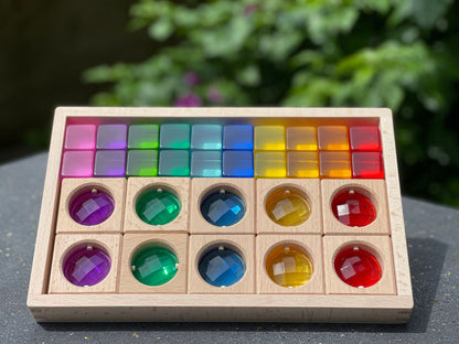 Kinmilo rainbow gem wooden building blocks and spatial construction, image 83