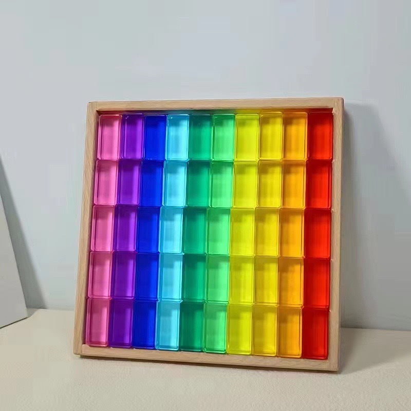 Kinmilo rainbow gem wooden building blocks and spatial construction, image 88