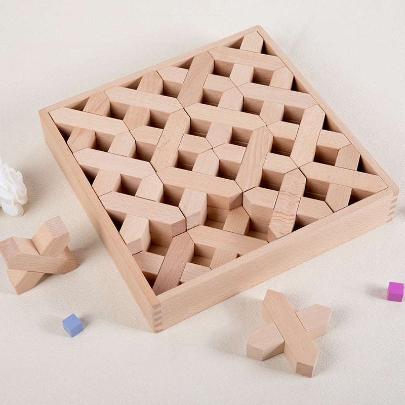 Kinmilo rainbow gem wooden building blocks and spatial construction, image 91