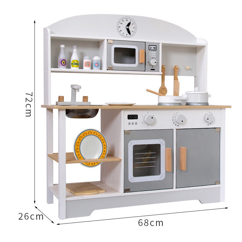 Kinmilo wooden play kitchen with sink oven and laundry photo 156