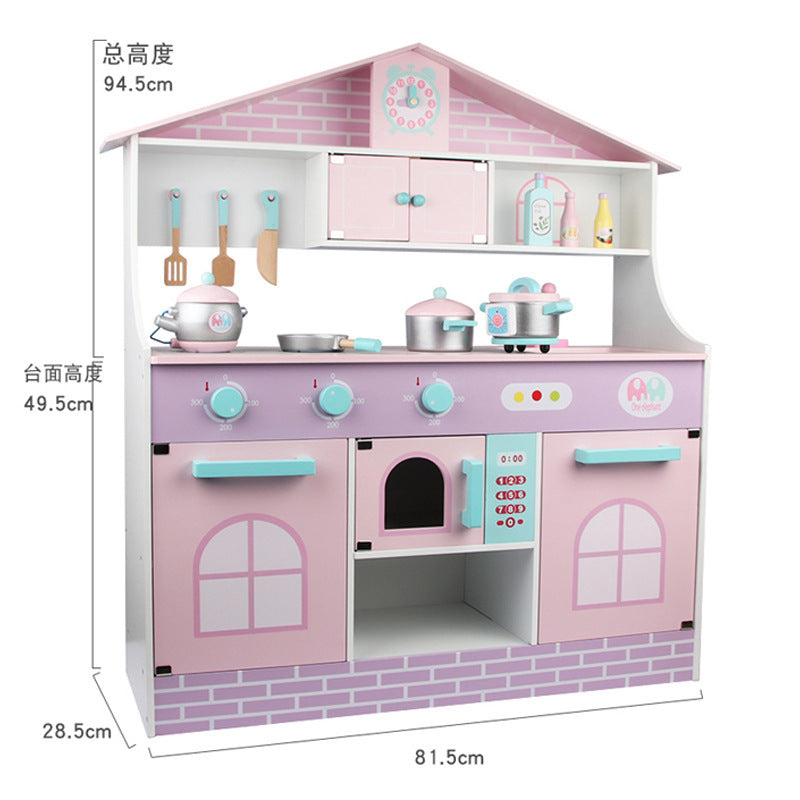 Kinmilo wooden play kitchen with sink oven and laundry photo 157