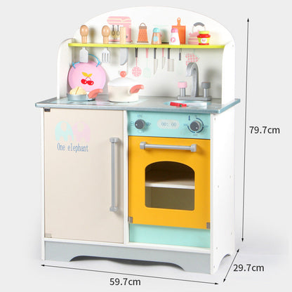 Kinmilo kids wooden kitchen models and oven pretend laundry, photograph 164
