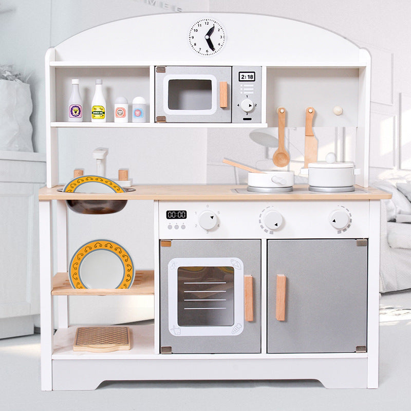 Kinmilo kids wooden kitchen models and oven pretend laundry, photograph 166