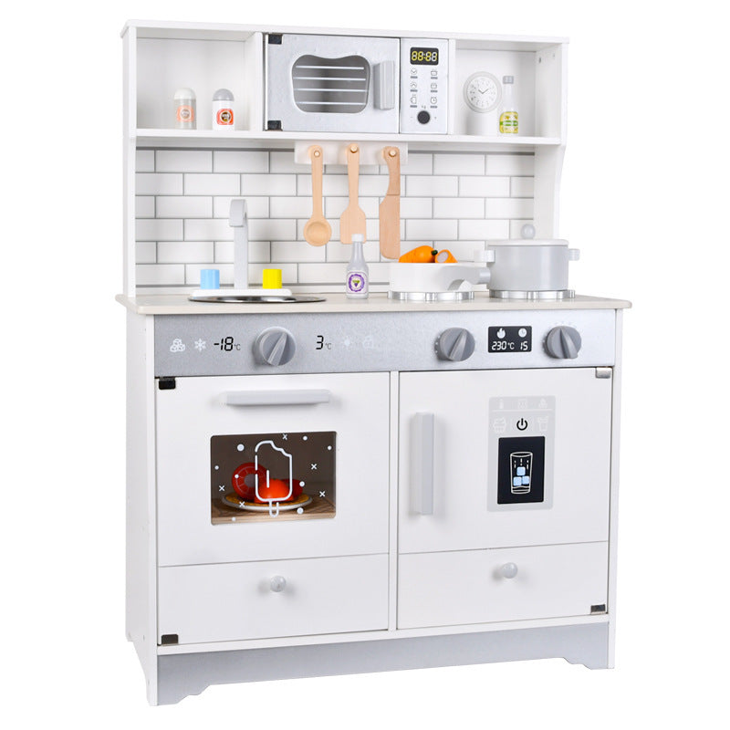 Kinmilo kids wooden kitchen models and oven pretend laundry, photograph 168