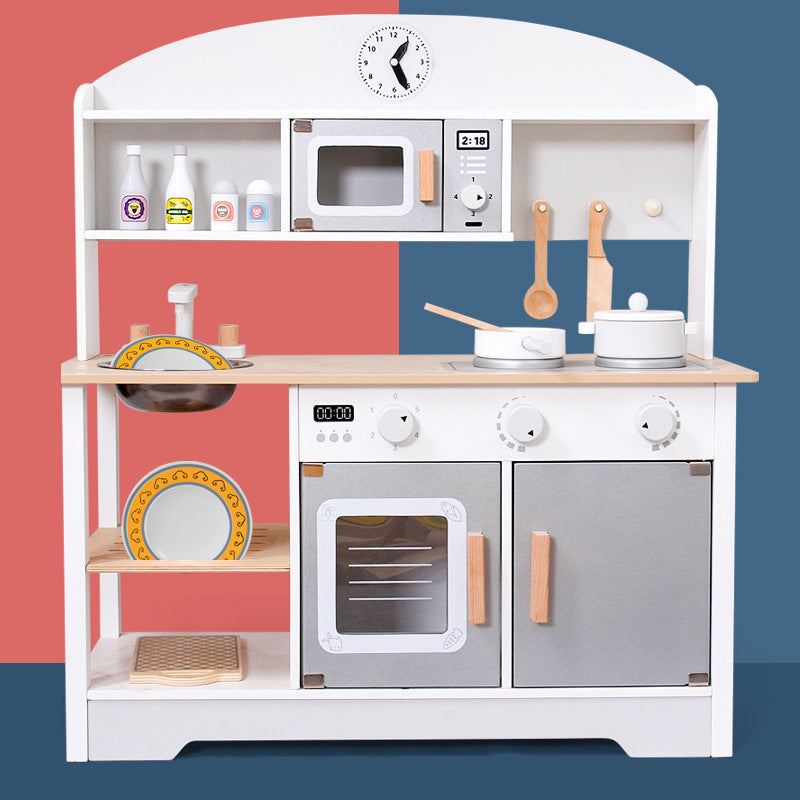 Kinmilo wooden kids play kitchen pretend cooking detail 174