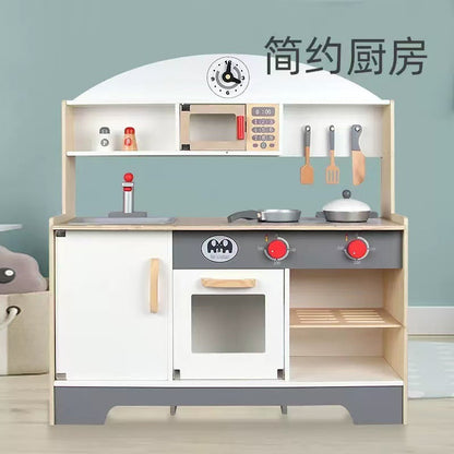 Kinmilo wooden kids play kitchen pretend cooking detail 176