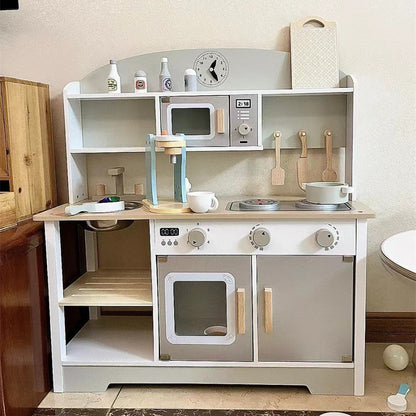 Kinmilo wooden kids play kitchen pretend cooking detail 178