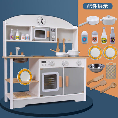 Kinmilo wooden kids play kitchen pretend cooking detail 179